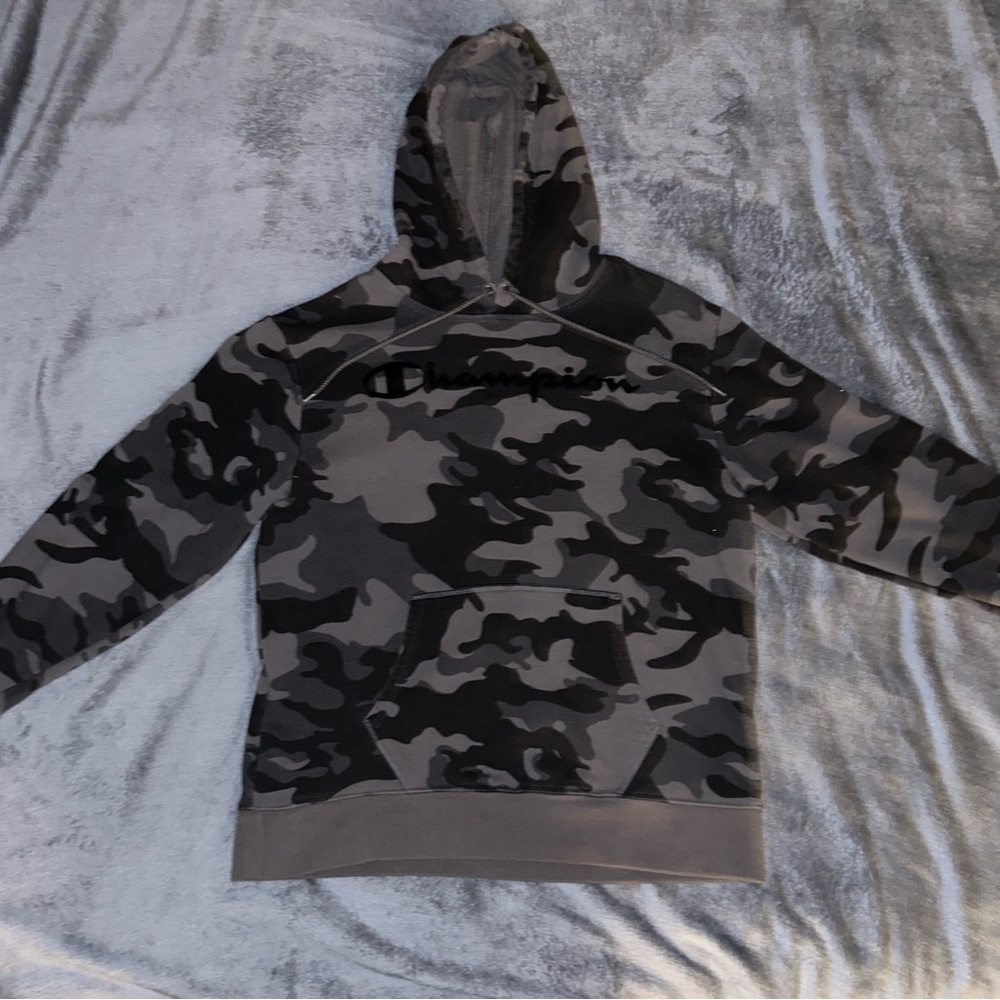 Black/ dark grey champion hoodie (SZ-L)